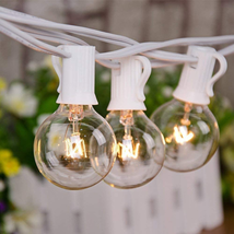 25FT Outdoor String Lights,G40 Globe Patio Lights with 27 Light Bulbs(2 Spare) 5 - £22.30 GBP
