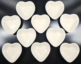 10) Pfaltzgraff By Request 2004 Off White Heart Shaped Dish Set Vintage ... - $108.67