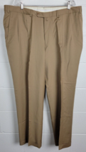 Ermenegildo Zegna Light Brown Wool Pleated Dress Pants 42 - £38.93 GBP