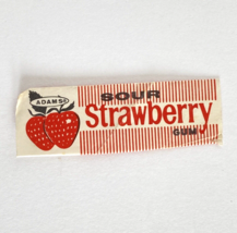 Vintage 1950s Adams Sour Strawberry Used Chewing Gum Wrapper - £7.92 GBP