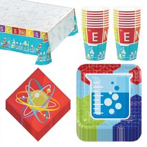 Science Party Supplies - Periodic Table Elements Dessert Plates, Napkins, Cups,  - £20.23 GBP