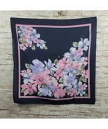 Vintage Designer Scarf Floral Silky Made in Italy Square 26&quot; 100% Polyester - $12.01