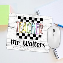 Retro Teacher Mouse Pad, Male Teacher Gifts, Teacher Office Decor, Teacher Staff - £11.00 GBP