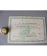 Vintage  1959 Continental Oil Company Conoco Safe Driver Certificate Wit... - €52,84 EUR