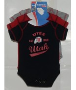 Outer Stuff Collegiate Licensed Utah Utes 3 Pack 0 3 Month Baby One Piece - £23.59 GBP