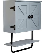 Excello Global Products 17X21” Barndoor Bathroom Wall Cabinet,, Rustic Gray - $49.94