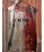 Men&#39;s Bloody I&#39;m Fine Halloween Print Tank Top - £15.06 GBP