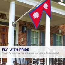 Anley Fly Breeze 2x3 Ft Nepal Flag Polyester Canvas Header and Double Stitched - £6.35 GBP