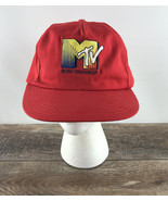 Vintage MTV Snapback Baseball Hat - Red - Athletic Cap Company - Made in... - £47.41 GBP
