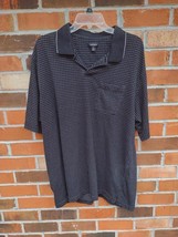 SL 2Xl Van Heusen Men&#39;S Size Xxl Black White Short Sleeve Polo Shirt Cas... - $154.89 MXN