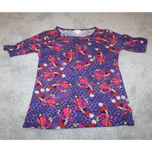 Women&#39;s Size M Medium LulaRoe Peter Pan Captain Hook Disney Print Shirt - £14.24 GBP