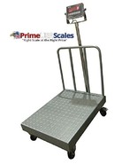 OP-915BWDP Bench Scales with Backrail Floor Scale Portable Scale Casters... - £636.80 GBP