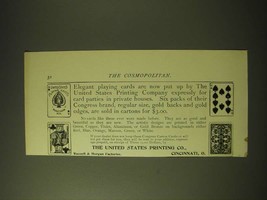 1893 The United States Printing Company Congress Carton Cards Ad - Elegant - £14.78 GBP