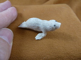 SEAL-w13) little white swimming Seal shed ANTLER figurine Bali detailed ... - £25.40 GBP