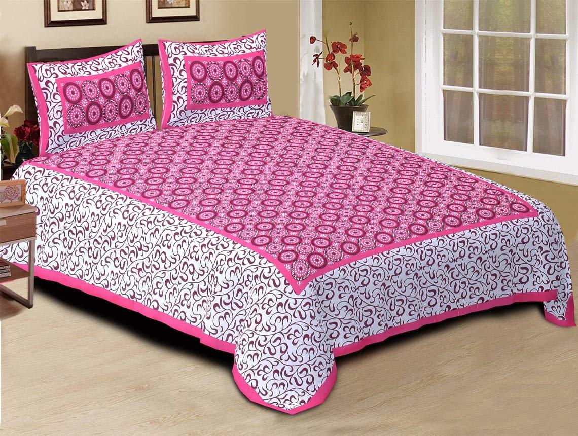 Rastogi Handicrafts Double Bedsheet Queen Size Tapestry Printed with 2 P... - $21.55