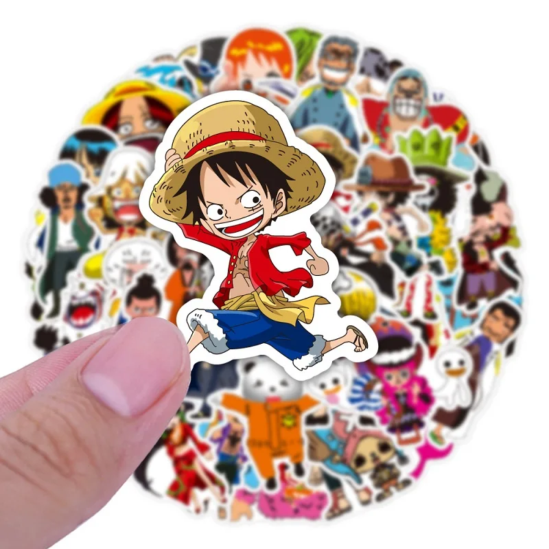 Game Fun Play Toys 50/100Pcs Japan Anime One Piece Luffy Stickers Anime Sticker  - £23.09 GBP