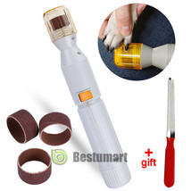 Electric Nail Trimmer Grinder Grooming Tool Nail Clipper Pet Dog Cat + N... - £19.15 GBP