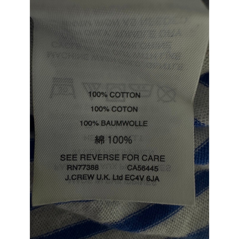 J.Crew XS Striped Turtleneck Long Sleeve Tee Blue White Nautical Classic Fit Item image 2