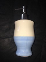 Soap White And Blue Dispenser - $18.69