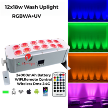 Battery Wireless Led Wash Par Light DMX Stage 12x18w 6in1 DJ Wedding LED... - $4,848.37 MXN