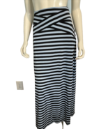 Beige by eci  Navy and Light Blue Striped Pull on Maxi Skirt Size M - $39.08 CAD