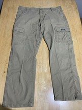 Wrangler Relaxed Fit Mens Flex Cargo Pants 38x30 Khaki - $360.66 MXN
