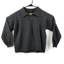 Brooks Brothers 346 Charcoal Gray Merino Wool 3 Button Pullover Sweater Size XL - £23.32 GBP