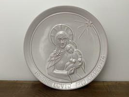 Vtg Frankoma Decorative Plate Mother Mary &amp; Child ‘74 JF Joniece Frank Excellent - £14.73 GBP