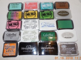 HUGE Lot of 33 Different Stamp Craft DIY Ink Pads Versamark Color Box Br... - $119.43