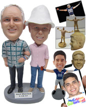 Personalized Bobblehead Same Sex Couple Holding Arms And Posing For The Photo Sh - £119.90 GBP