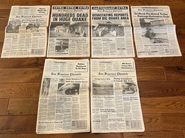 San Francisco Chronicle Earthquake 1989 Newspapers - Lot of 6 - October 17-27 - £26.68 GBP