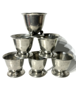 Lot of 6 The Danish Silversmith Punch Cups Glasses Dessert Bowls Glossy ... - $69.29