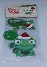 Merry &amp; Bright - Oh So Jolly Terrarium Clings - Christmas Lizards - $6.79