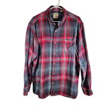 Red Head Brand Co. Men's Red Gray Plaid Long Sleeve Flannel Size XL - $14.99