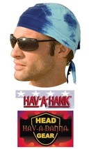 Hav-A-Hank-Danna BLUE TIE-DYE DO DOO RAG FITTED Tied BANDANA Skull Cap H... - £6.26 GBP