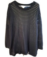 womens long sleeved navy sweater - £22.00 GBP