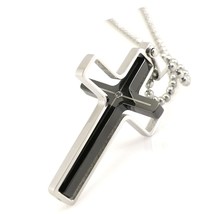 360 Degrees Spinning Cross Stainless Steel Black - £57.64 GBP