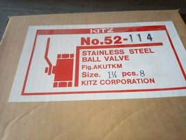 Kitz 52-114 fig. akutkm 1-1/4 stainless steel 316 ball valve box of 8 NEW kitz - £153.33 GBP