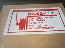 Kitz 52-114 fig. akutkm 1-1/4 stainless steel 316 ball valve box of 8 NEW kitz - $196.90