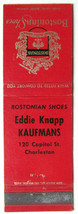 Eddie Knapp Kaufmans Shoes - Charleston, West Virginia 20 Strike Matchbook Cover - £1.57 GBP