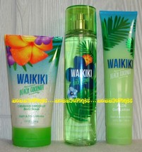 Waikiki Beach Coconut Bath Body Works Fragrance Mist Coconut Scrub Gel Lotion - £38.36 GBP