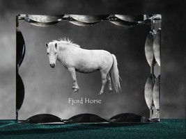 Fjord horse  ,Cubic crystal with horse, souvenir, decoration, limited ed... - £62.83 GBP