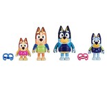 Bluey Figure 4-Pack, Pass The Parcel 2.5-3 inch, Bingo, Lucky&#39;s Dad and ... - £13.29 GBP