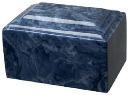 Small/Keepsake 2 Cubic Inch Midnight Blue Tuscany Cultured Marble Cremation Urn - £136.91 GBP