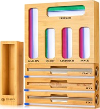 Calmbee 9 In 1 Storage Bag Organizer For Kitchen Drawer, Bamboo Foil And... - $64.96