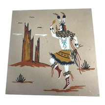 Navajo Native American Sand Painting Signed “Yei-Bei-Chai” Ben Chapo 12” Vintage - £29.63 GBP