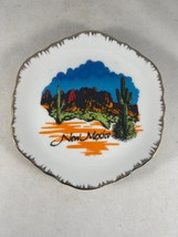Vintage Retro Kitsch 1970s Illustrated New Mexico Desert Souvenir Plate ... - $11.40