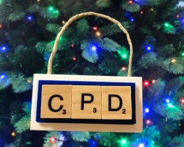 Charlotte Police Department CPD Christmas Ornament Scrabble Tiles - $9.89