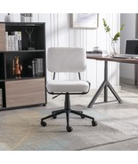 Desk Chair Task Chair Home Office Chair Adjustable Height - White - £83.35 GBP