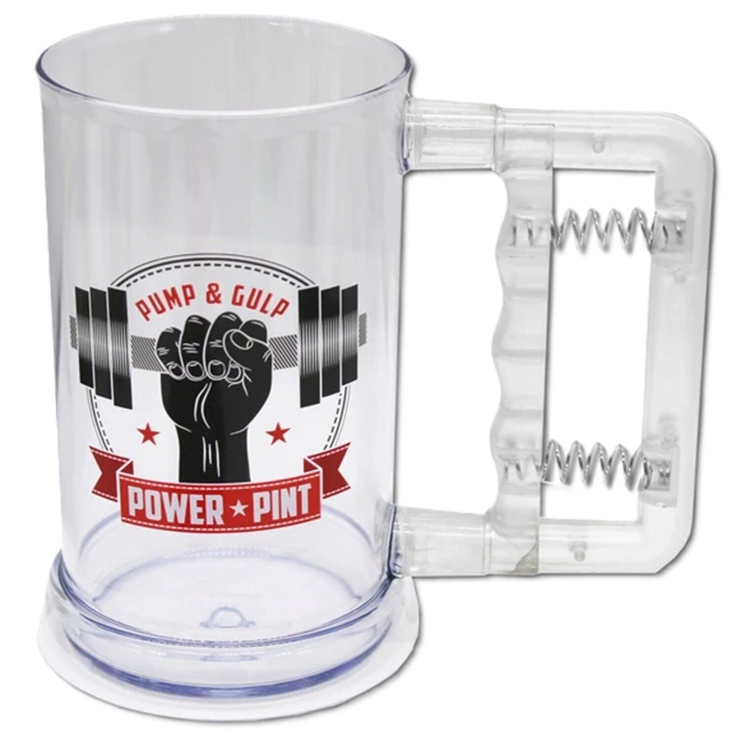 Funny Beer Mug POWER PINT EXERCISE WHILE YOU DRINK Novelty Workout Joke ... - $5.67